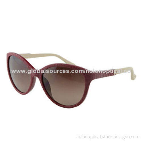 Laser Acetate Sunglasses with Red Gradient Sun Lens, OEM Orders Welcomed